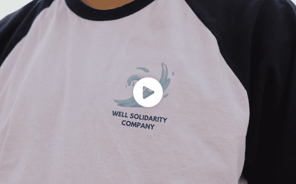 T-shirt with the Well & Trees Company logo