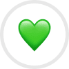 Green heart emoji icon.